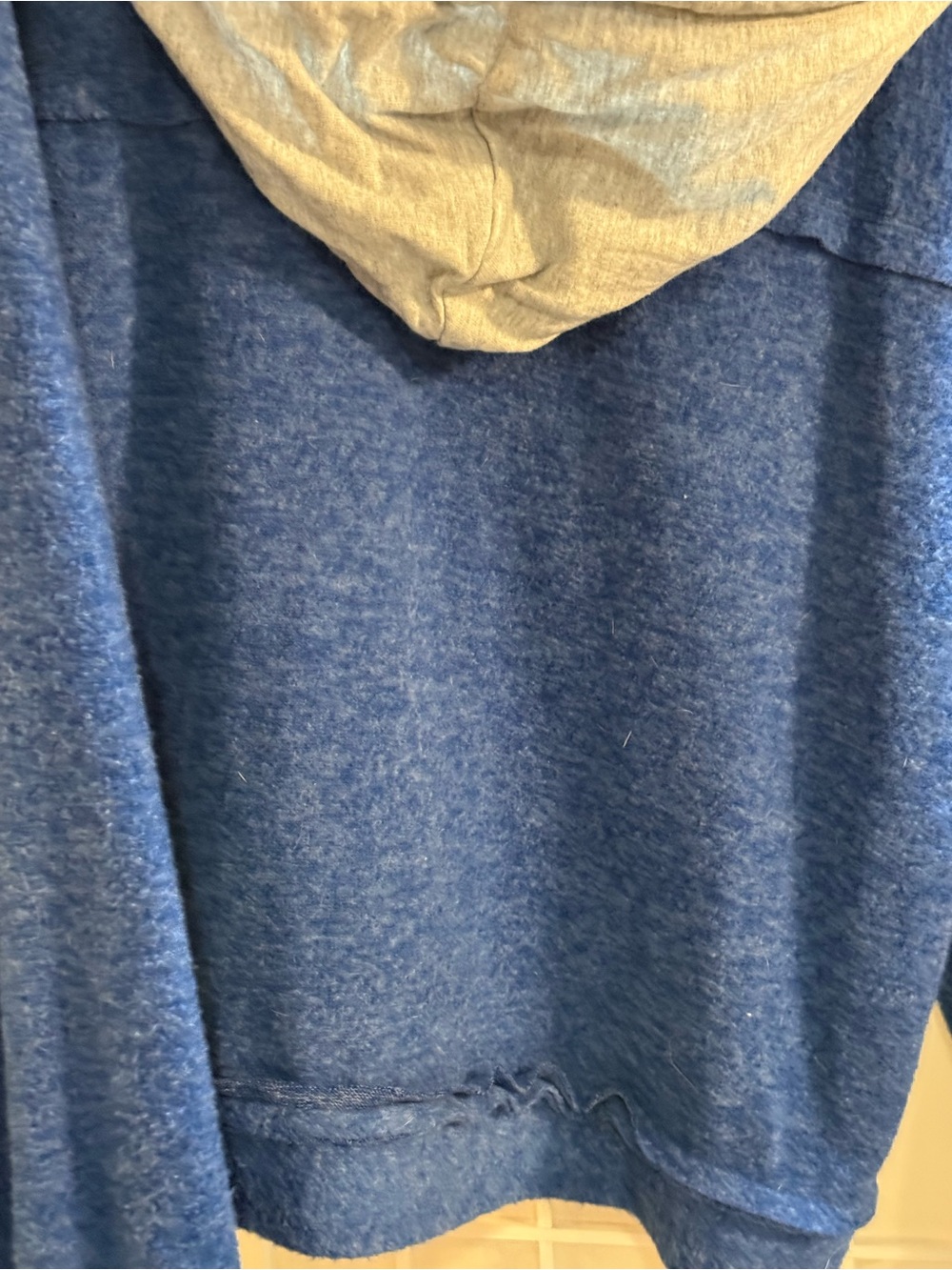 Zenana Outfitters Blue Button-Up Hoodie with Gray Hood Top or Jacket YOUR WAY! - Picture 10 of 10